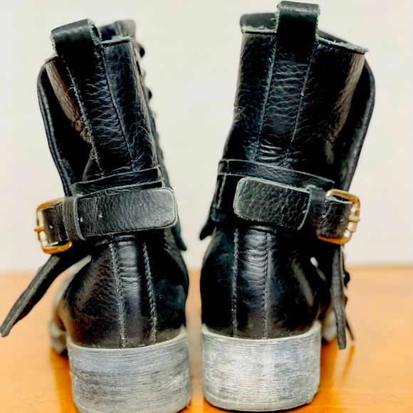 ALDO Black Leather Ankle Boots with Detachable Studs 37 - Picture 5 of 9